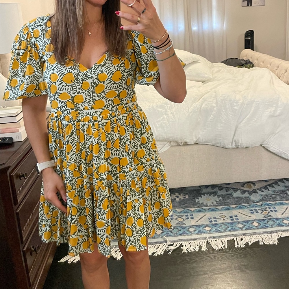 Mille Aneli Puff Sleeve Mini Dress size Small